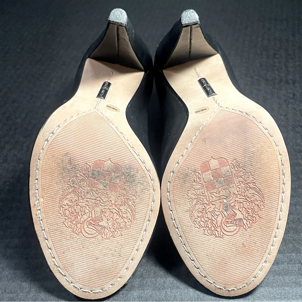 Gorgeous Vince Camuto Butter soft Black Nappa open toe bootie size 5.5M LIKE NEW - Picture 6 of 11